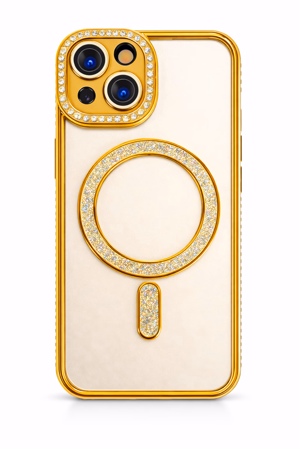 iPhone 15 - Bling Magsafe + Lens Protection - Gold